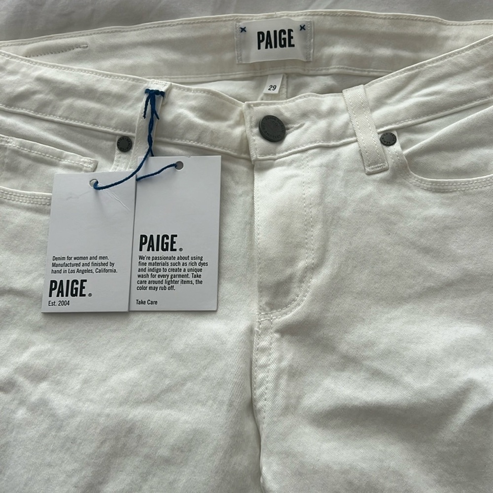 Paige white jeans 29 verdugo ankle
